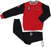 [Marbel] Kappa Boys 100% Cotton French Terry Full Zip Lightweight Sweatshirt. Ideal for Autumn and Spring. Kappa Back to School, Item 56 Red, 3 Years