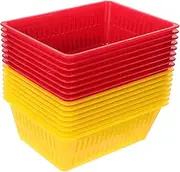 HOOTNEE 16pcs Wear Resistant Plastic Gaming Coins Storage Baskets Brightly Colored Coin Holders for Game Rooms and Practical Organizers