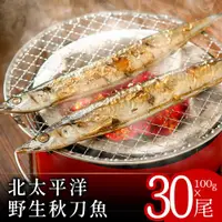 在飛比找ETMall東森購物網優惠-【北村漁家】北太平洋野生秋刀魚100克x30尾(3尾/包)