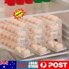 Automatic Scrolling Egg Rack Holder Storage Box Container Refrigerator 4-Tier EV
