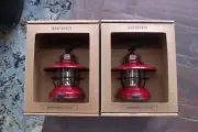 Barebones Living Edison Mini Lantern Red 2pk Powder Coated Steel Construction
