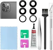 2PCS Back Rear Camera Glass Lens Replacement for iPhone 11 Pro/iPhone 11 Pro Max with Adhesive Preinstalled and Repair Tools Kit