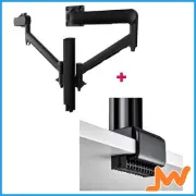 Atdec AWMS-2-D40 Dual Monitor Arms C Clamp - Black