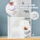 (Black 1.8M)Aoresac Automatic Retractable Stair Gate / Baby Gate / Safety Gat
