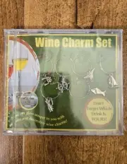 Set of 6 Nautical Wine Glass Charms Pendant Markers New with Multicolor beads