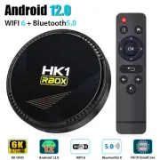 HK1 RBOX H8 Android 12.0 TV BOX Quad Core 6K 5G WIFI Media Streamer Player K6A2