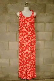 mister zimi ‘pippa' red/pink patterned sleeveless jumpsuit…size 16…nwts…$189...