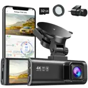 REDTIGER Dash Cam 4K WiFi Front and Rear Dash Cam With Polarizing Lens