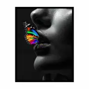 Lips Framed Print Fine Art Poster Print