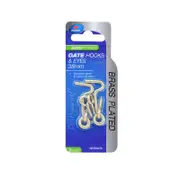 Zenith 38mm Brass Plated Gate Hooks And Eyes - 2 Pack