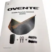 Portable Hammock Parachute Grade Nylon 485-lb Capacity Carabiner Rope Bag Ovente