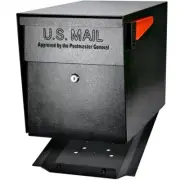 Mail Boss Mailbox 13.25"x11.25"x19.25" Post Mount w/High Security Locking Black
