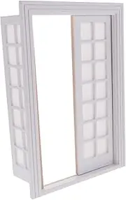 1 Set Miniature Wooden Doors 1:12 Scale Mini House Miniature Door for Boys and Girls' Room Decor