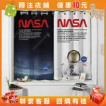 遮光窗簾 NASA太空人短簾 簡約卡通成品遮光簾 北歐INS風可愛圖案掛簾 臥室浴室掛簾半簾門簾#ZXCAPPLE615