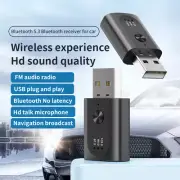 FM Transmitter Sound Receiver Adapter Car Bluetooth-compatible 5.3 Receiver