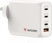 Verbatim 100W 3C+1A GaN 95% PCR USB Charger, White