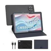10.1 inch Tablet,8GB+512GB Tablet PC with Android 13,Dual SIM,5G LTE 1280x800 IPS HD Touch Screen,CM8800 Plus(Black)