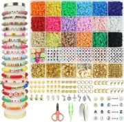5100 Clay Beads Bracelet Making Kit, Flat Preppy Beads for Friendship Jewelry