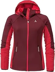 [Schöffel] Women's Fleece Hoody Lodron L, Breathable Fleece Pullover with High Freedom of Movement, Functional Hoodie with Body Mapping Technology