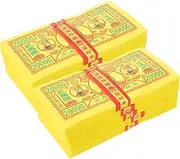 BUTIFULSIC 350 Sheets Burning Ghost Money banknotes Sacrifice Money Heaven Bank Note Sacrifice Supplies Ancestor Money sacrificing Accessory Little Yellow Ching Ming Paper