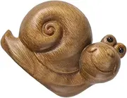 NOLITOY Wooden Snail Figurine Creative Animal Decor for Desktop Charming Snail Sculpture for Indoor Outdoor Decoration Unique Present Idea for Friends and Loved Ones