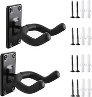 XCHTX Guitar Wall Mount 2Pack,Guitar Hangers for Wall,Wall Guitar Mount Hooks Stand,Perfectly Display Musical Instruments for Retail Shop,Bedroom,Playroom,Bar,Rehearsal,2Sets Square & Black