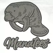 Manatee with Title Die Cut Embellishment Scrapbook Zoo Florida Alphabet