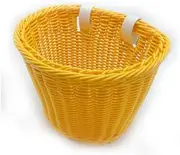 Kids Bike Basket Wicker Woven Scooter Children's Balance Bike Baby Walker Front Handlebar Rattan Weaving Basket Leather Straps Colourful Bicycle