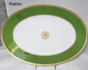 VISCONTE GREEN by Richard Ginori Oval Platter NEW NEVER USED Italy