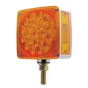 45 Amber/Red LED Double Face Square Turn Signal - Amber/Red Lens - Driver Side