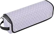 [sanluoli] 2 in 1 Hair Tools Organizer and Heat Resistant Mat Hair Tools Organizer Storage Bag Purple Diamonds Argyle Portable Travel Essentials