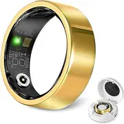 Smart Ring for Men Women, Fitness Tracker Health Ring with Sleep Monitoring, No APP Subscription, 10-Day Battery Life, Stress/Heart Rate/Women's Health Tracker, Android & iOS Compatible, 8
