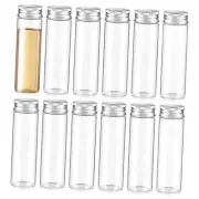12 PCS 50 ml / 1.7 oz Glass Spice Jars, Small Transparent Spice Bottles with
