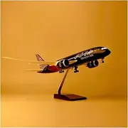 Pre-Build Replica for Air B787 Riyadh Large Airplane Model with LED Light (Touch Or Sound Control) for Decoration and Displays Toy Airplane(Style with light2)