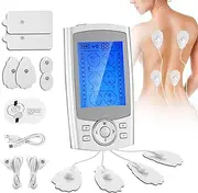 24 Modes Dual Channel Muscle Massage with 10 Pads,Rechargeable for Muscle Massager for Back/Shoulder/Arm