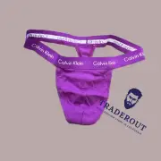 Calvin Klein CK mens purple cotton stretch thong underwear size S M L XL 2XL
