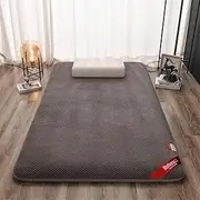 Futon Mattress Thicken, Twin/Full/Queen/King Japanese Floor Mattress Tatami Foldable Sleeping Mattresses Camping Mattress(Gray,King(180x200cm))