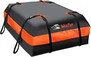 XBEEK Car Roof Bag Rooftop Cargo Carrier Waterproof 15 Cubic feet Car Top Carrier for All Cars with/Without Rack, Includes Anti-Slip Mat, 8 Reinforced Straps, 6 Door Hooks, Luggage Lock