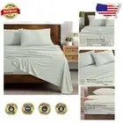 Plush King Size 400 Thread Count Cotton Bed Sheets with Deep Pocket Fitted Sheet