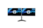 Dual HP EliteDisplay E243i 24-in IPS LED Monitor + articulating dual display mount | Refurbished