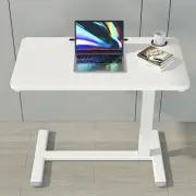 Medical Adjustable Overbed Bedside Table，Portable Desk，Wheels Pneumatic Mobile S