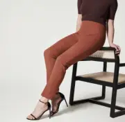 Spanx On the Go Slim Straight Ankle Pant Bronze Glow Size Small NWT $128