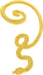 [SOESFOUFU] Metal Snake Ear Clip Hypoallergenic Earrings Flat Back Ear Cuff for Women