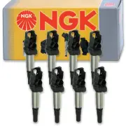 8 pc NGK Ignition Coils for 2008-2017 BMW X6 4.4L V8 Spark Plug Wire Boot cf (for: BMW)