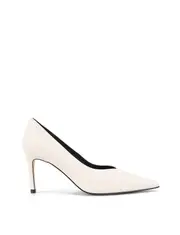 Zulu Full Pumps - Chalk White Leather