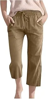 [Generic] 3/4 Leg Pants for Grils Fashion Leisure Style Trendy Comfortable Soft Fit Elasticity Comfy Fashion Toddler Trousers