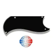 5 ply Half Face Black/White Pickguard for 1970's Gibson SG Custom 3 Pickup