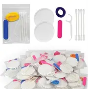Adorila 50 Pack Disposable Hotels Cosmetic Vanity Kit, Individually Wrapped Amenities Hospitality Makeup Set Accessories for Motels Toiletries Supplies