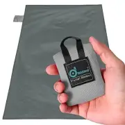 Odoland Beach Blanket Picnic Blanket, SandProof 27.5" x 43.3"(1 People) Gray