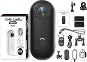 Nexo25 Camera, Upgraded Nexo25 Black Camera, Thumb Sized, Magnetic Mounting and 360°, 1080P/4K Waterproof Wearable Action Cam with Magnetic Clip, Not Card (Black-4k Full Level Configuration)